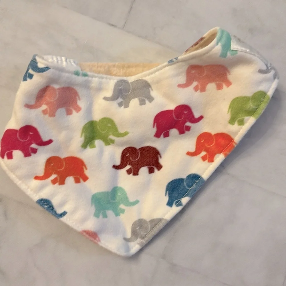 Lucky Palm Tree Organic Cotton Elephant Print Baby Bandana